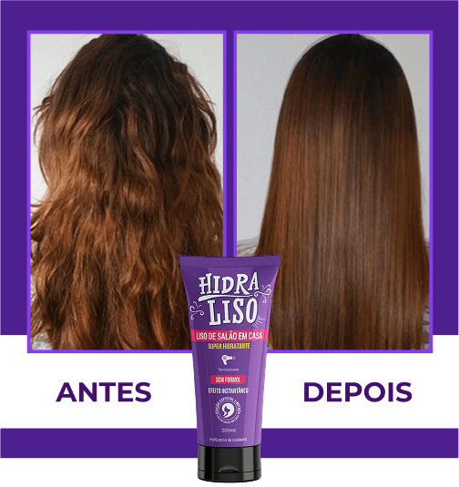 Comparativo antes e depois de aplicação Hidraliso