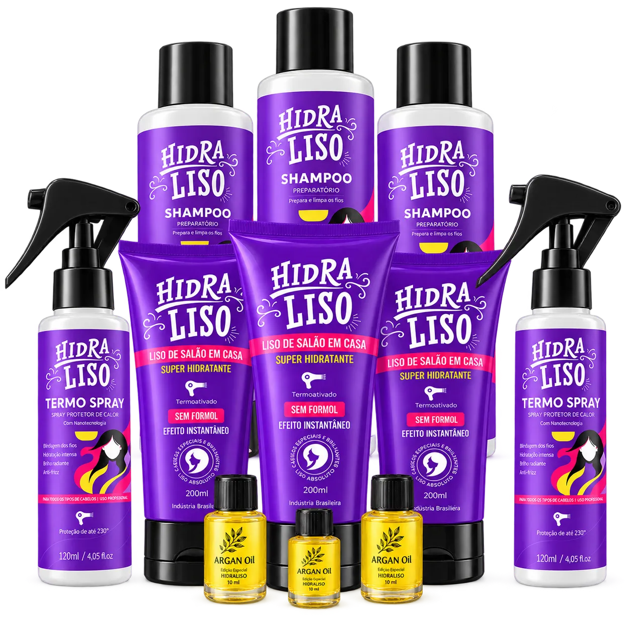 Kit Hidraliso premium com produtos da linha